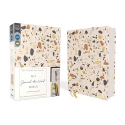 NIV, Journal the Word Bible (Perfect for Note-Taking), Cloth over Board, Cream, Red Letter, Comfort Print: Reflect, Take Notes, or Create Art Next to Your Favorite Verses