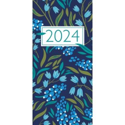 Church Pocket Book and Diary 2024 Navy Floral with Lectionary