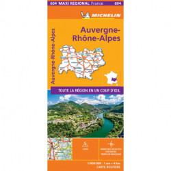 Auvergne Rhone Alpes, Michelin Maxi Regional Map 604