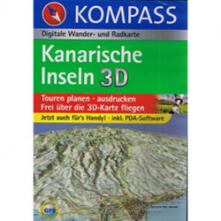 Kanarische Inseln 3D, Kompass Wander- und Radkarte 4251