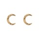 Timi of Sweden: Little Moon Hammered Moon Stud Earrings - Gold