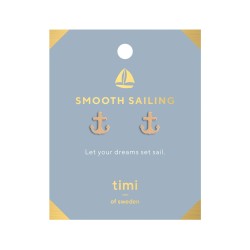 Timi of Sweden: Smooth Sailing Anchor Studs - Gold