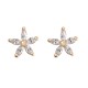 Timi of Sweden: Crystal Flower Stud Earrings - Gold
