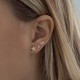 Timi of Sweden: Crystal Flower Stud Earrings - Gold