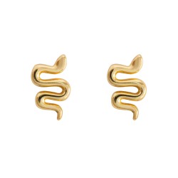 Timi of Sweden: Liza - Mini Snake Stud Earrings - Gold