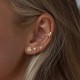Timi of Sweden: Liza - Mini Snake Stud Earrings - Gold