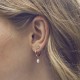 Timi of Sweden: Pearl Small Hoop Earrings - Gold
