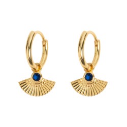 Timi of Sweden: Fan with Crystal Hoop Earring