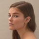 Timi of Sweden: Olivia - Crystal Charm Hoop Earrings - Gold