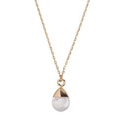 Timi of Sweden: Goddess Necklace, Gold - Clear Crystal