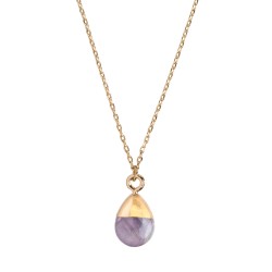 Timi of Sweden: Goddess Necklace, Gold - Violet Amethyst