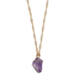 Timi of Sweden: Stay Cool Amethyst Necklace - Gold