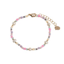 Timi of Sweden: Tess - Pastel Bead and Pearl Bracelet