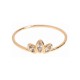 Timi of Sweden: Leah - White Crystal Lotus Ring - Gold