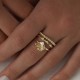 Timi of Sweden: Aria - Shell with Pearl Ring - Gold