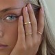 Timi of Sweden: Engraved Hearts  Ring - Gold