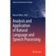 Analysis and Application of Natural Language and Speech Processing