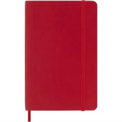 Moleskine 2024 12-Month Weekly Pocket Softcover Notebook: Scarlet Red