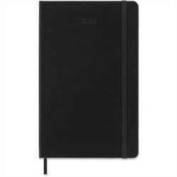 Moleskine 2024 12-Month Weekly Large Hardcover Notebook: Black