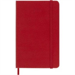 Moleskine 2024 12-Month Weekly Pocket Hardcover Notebook: Scarlet Red