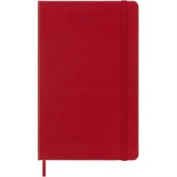 Moleskine 2024 12-Month Weekly Large Hardcover Notebook: Scarlet Red