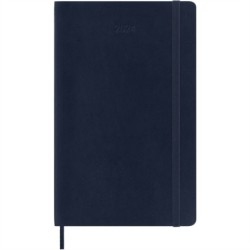 Moleskine 2024 12-Month Daily Large Softcover Notebook: Sapphire Blue