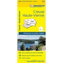 Creuse, Haute-Vienne - Michelin Local Map 325