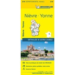 Nievre, Yonne - Michelin Local Map 319