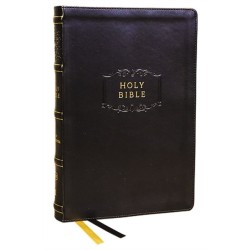 KJV Holy Bible with Apocrypha and 73,000 Center-Column Cross References, Black Leathersoft, Red Letter, Comfort Print (Thumb Indexed): King James Version