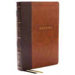KJV Holy Bible with 73,000 Center-Column Cross References, Brown Leathersoft, Red Letter, Comfort Print: King James Version