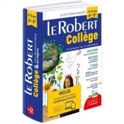 Le Robert College 2024 Bimedia: Monolingual French dictionary for college students with free coded access to the online dictionary