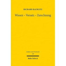 Wissen - Vorsatz - Zurechnung