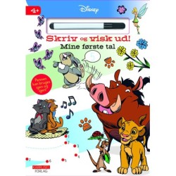 Disney - Skriv og visk ud - Mine første tal