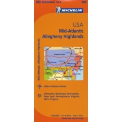 Midatlantic - Michelin Regional Map 582