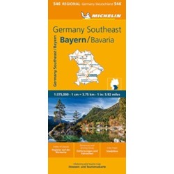 Germany Southeast, Bavaria - Michelin Regional Map 546
