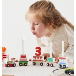 Fødselsdagstog med dansk flag