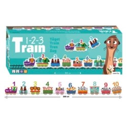 123 Togpuslespil med sjove dyr - 1-10