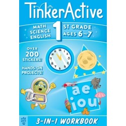 TinkerActive 1st Grade 3-in-1 Workbook: Math, Science, English Language Arts