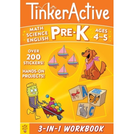 TinkerActive Pre-K 3-in-1 Workbook: Math, Science, English Language Arts