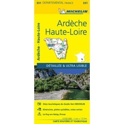 Ardeche, Haute-Loire - Michelin Local Map 331