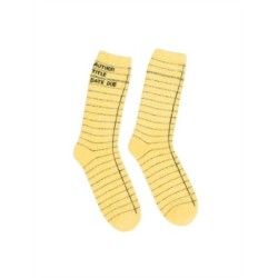 Library Card (Yellow) Cozy Socks - Large