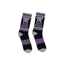 Fight Evil, Read Books Gym Socks - Small