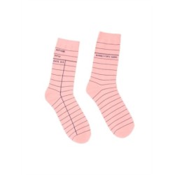 Library Card (Pink) Socks - Small