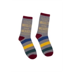 Books Turn Muggles into Wizards Socks - Large