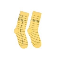Library Card (Yellow) Socks - Small