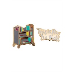 This is How We Roll Book Truck Enamel Pin Set