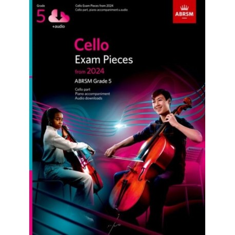 Cello Exam Pieces from 2024, ABRSM Grade 5, Cello Part, Piano Accompaniment & Audio