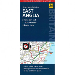 AA Road Map Britain 4: East Anglia