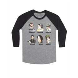 Punk Rock Authors Unisex 3/4 Sleeve Raglan Large