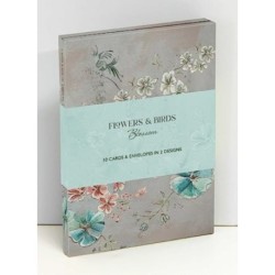 Flowers & Birds Blossom Wallet Notecards